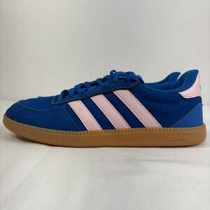 Adidas Breaknet Sleek Suede Sneakers Shoes Bright Royal Clear Pink JH6901 Size 6